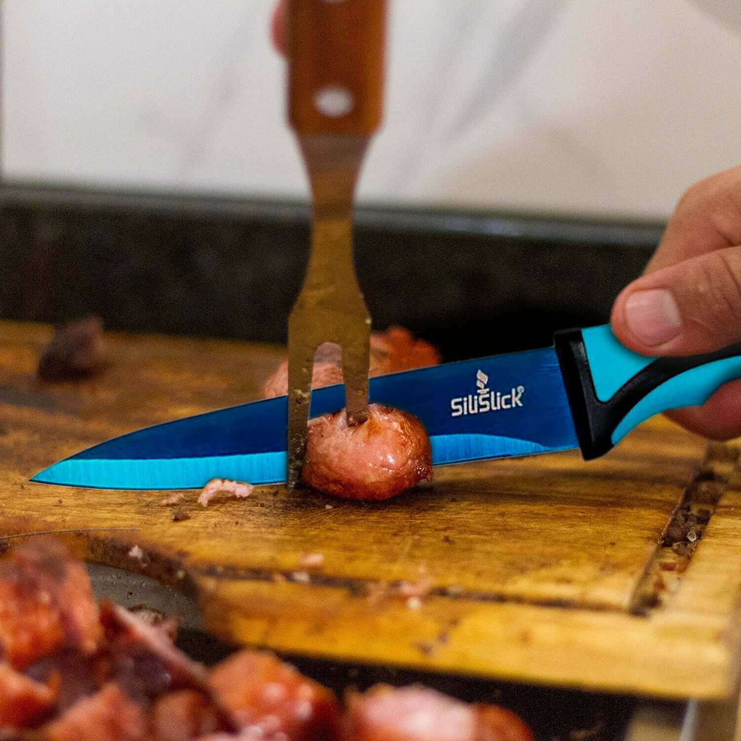 Kitchen Knife Set - Titanium Coated Blades - Zing