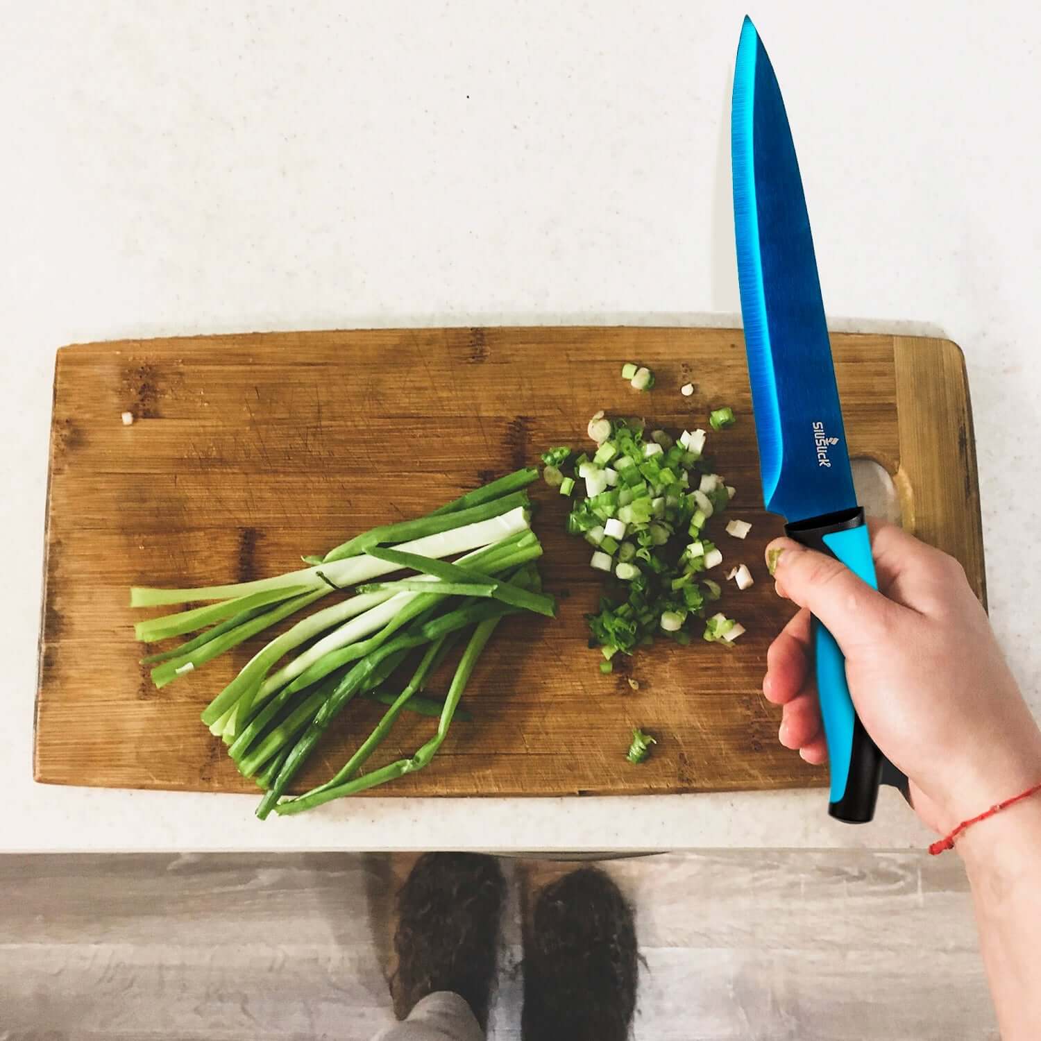 Kitchen Knife Set - Titanium Coated Blades - Zing