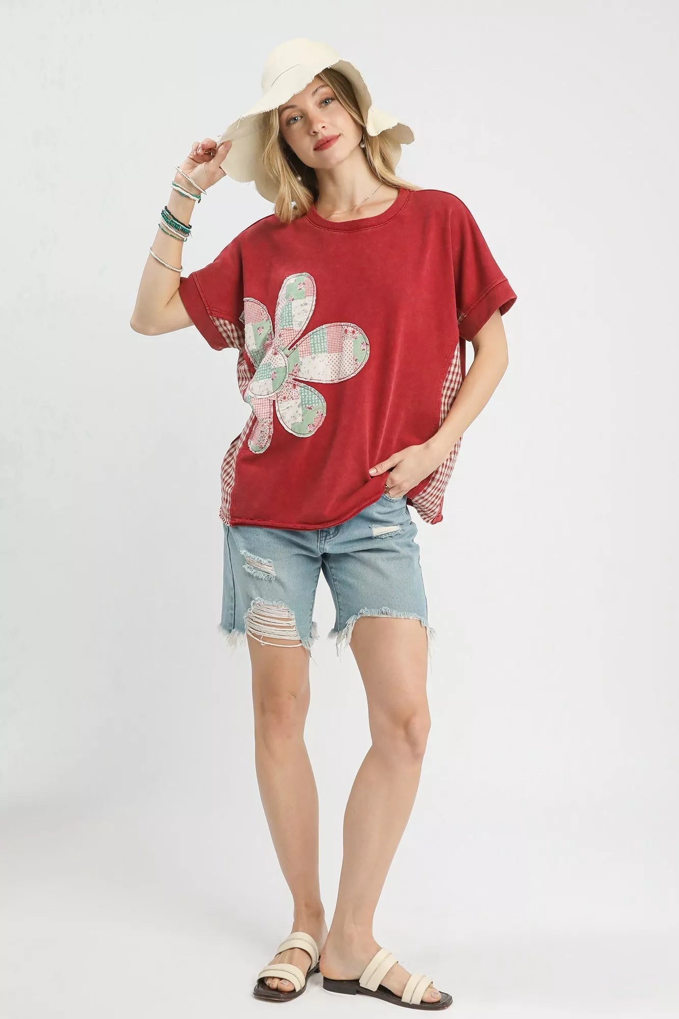 Floral Patchwork French Terry Tee